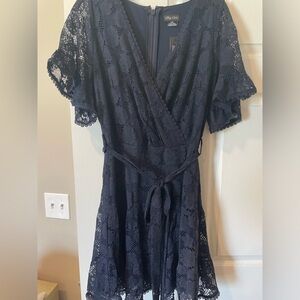 Short lace navy dress with tags